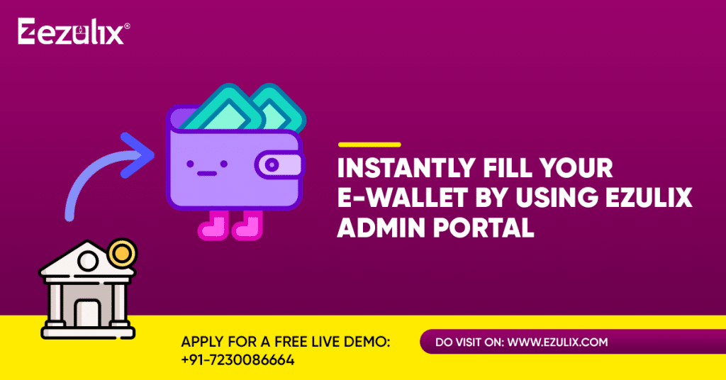instantly fill e-wallet from bank account in ezulix admin portal