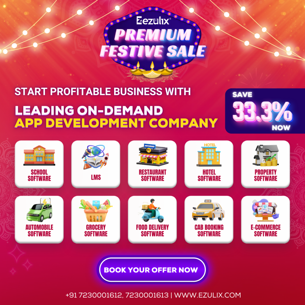 Premium Festive Sale - Get 33.3% on ON-Demand App Development- Ezulix Software